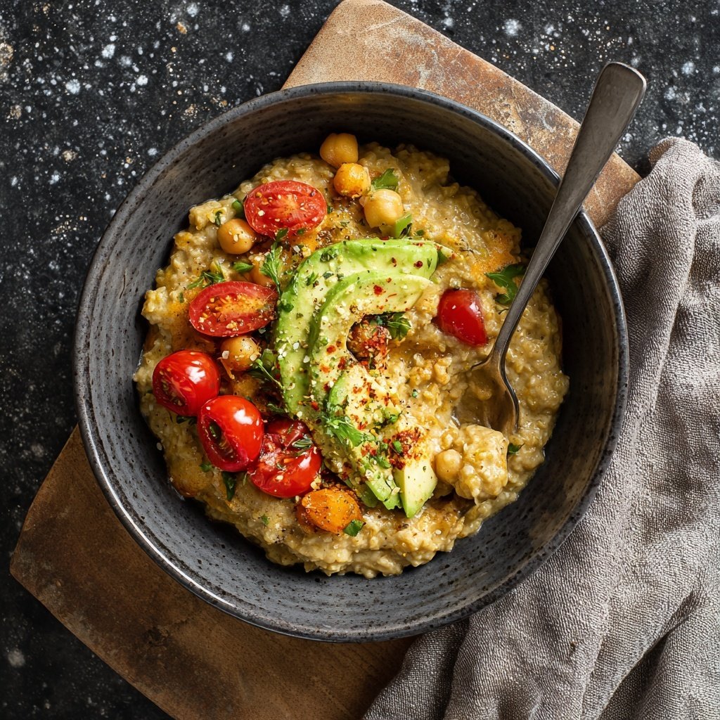 Savory Oatmeal with Chickpeas